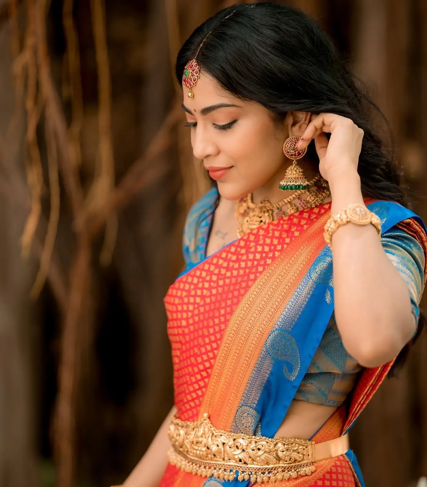 TV Actress Ramya Subramanian In Orange Saree